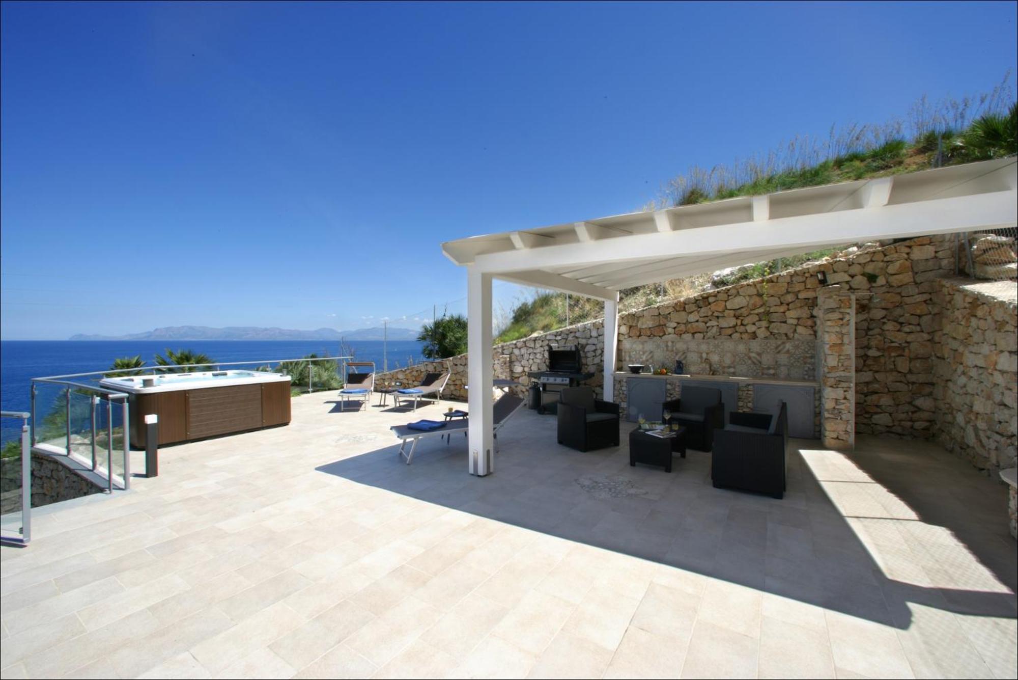 סן ויטו לו קאפו Villa Antonia - Vasca Idromassaggio Terrazza Vista Mare מראה חיצוני תמונה