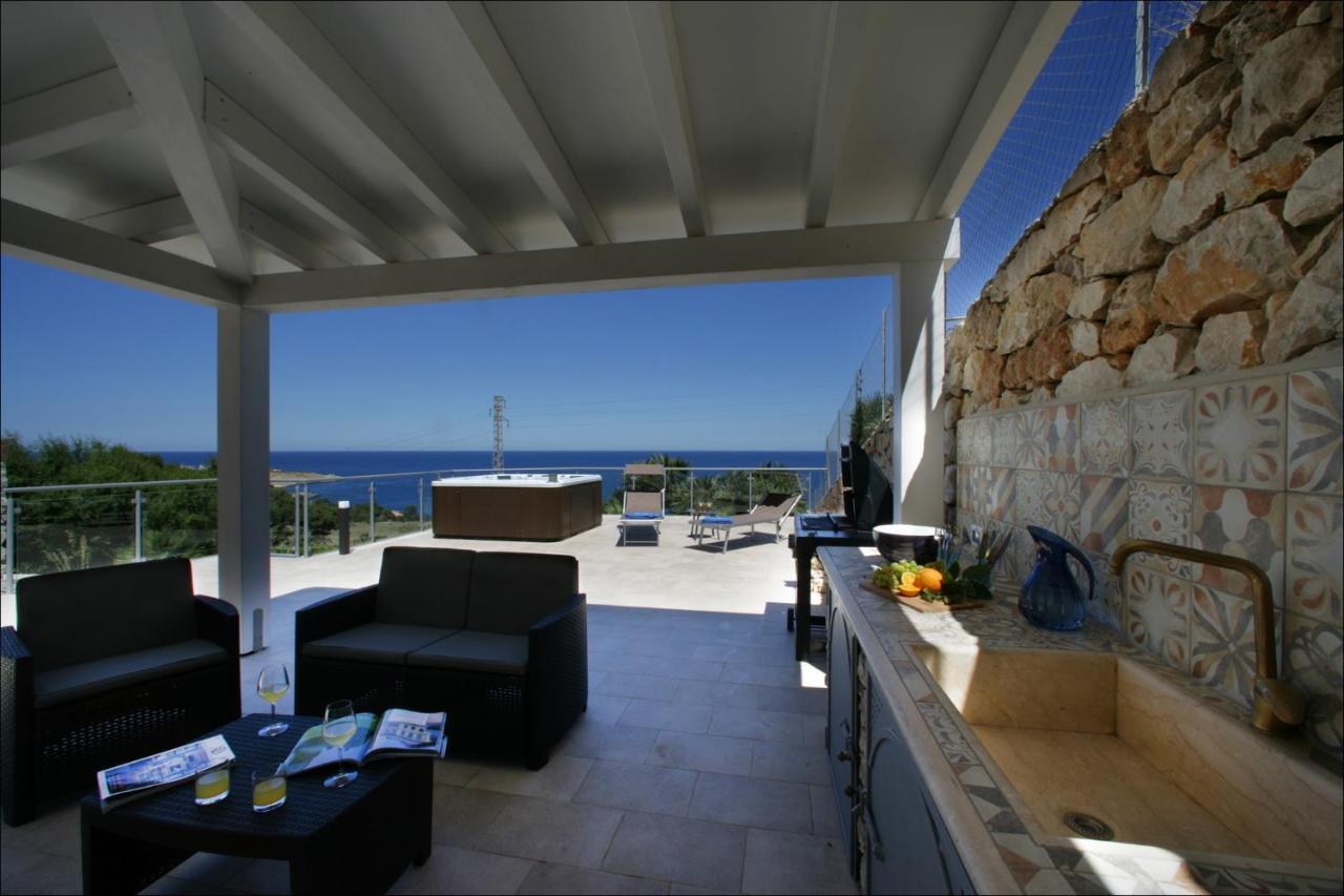 סן ויטו לו קאפו Villa Antonia - Vasca Idromassaggio Terrazza Vista Mare מראה חיצוני תמונה